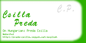 csilla preda business card
